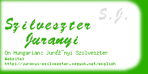 szilveszter juranyi business card